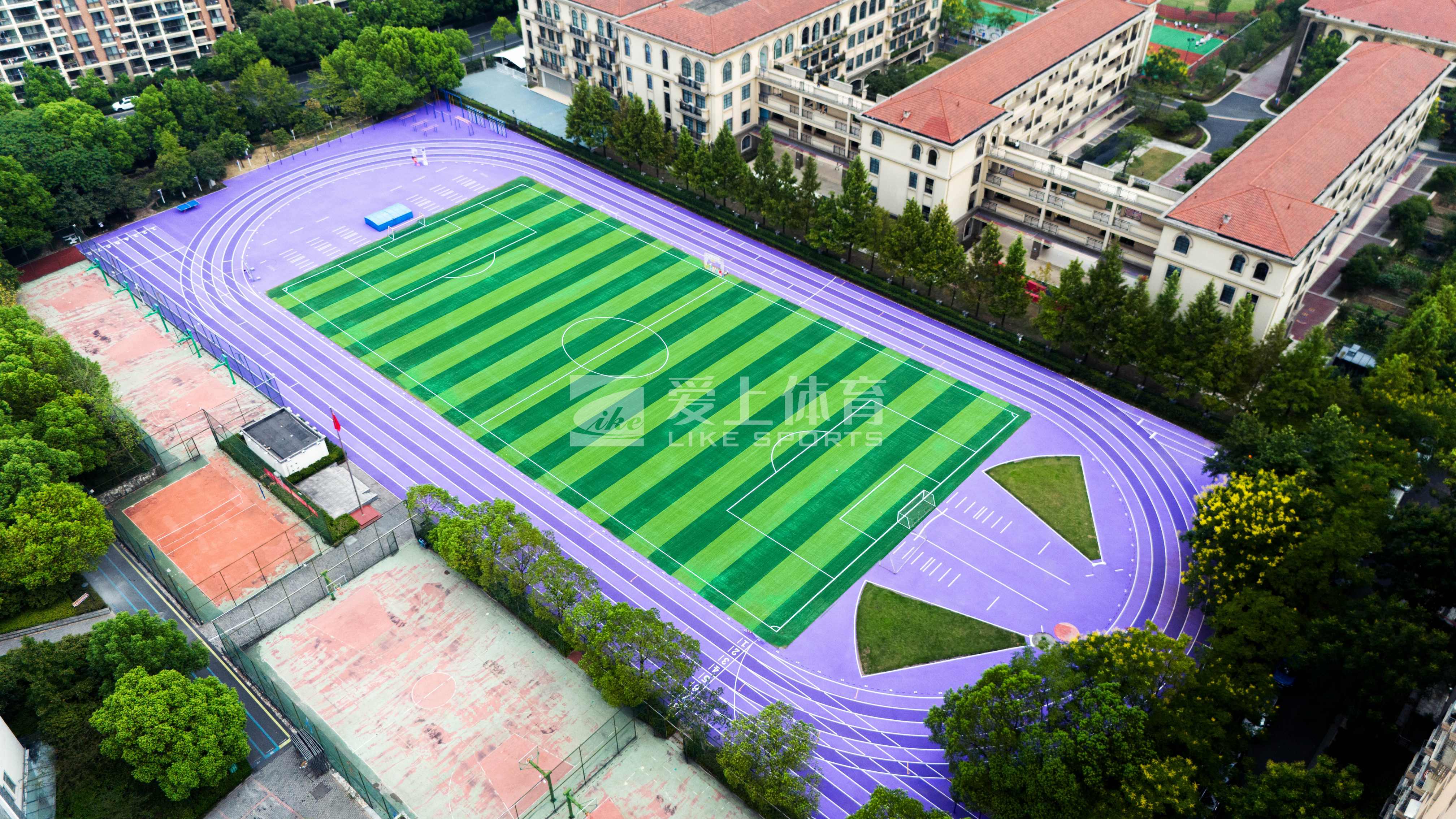 Hangzhou Dinglan Experimental Middle School (China's first purple runway)