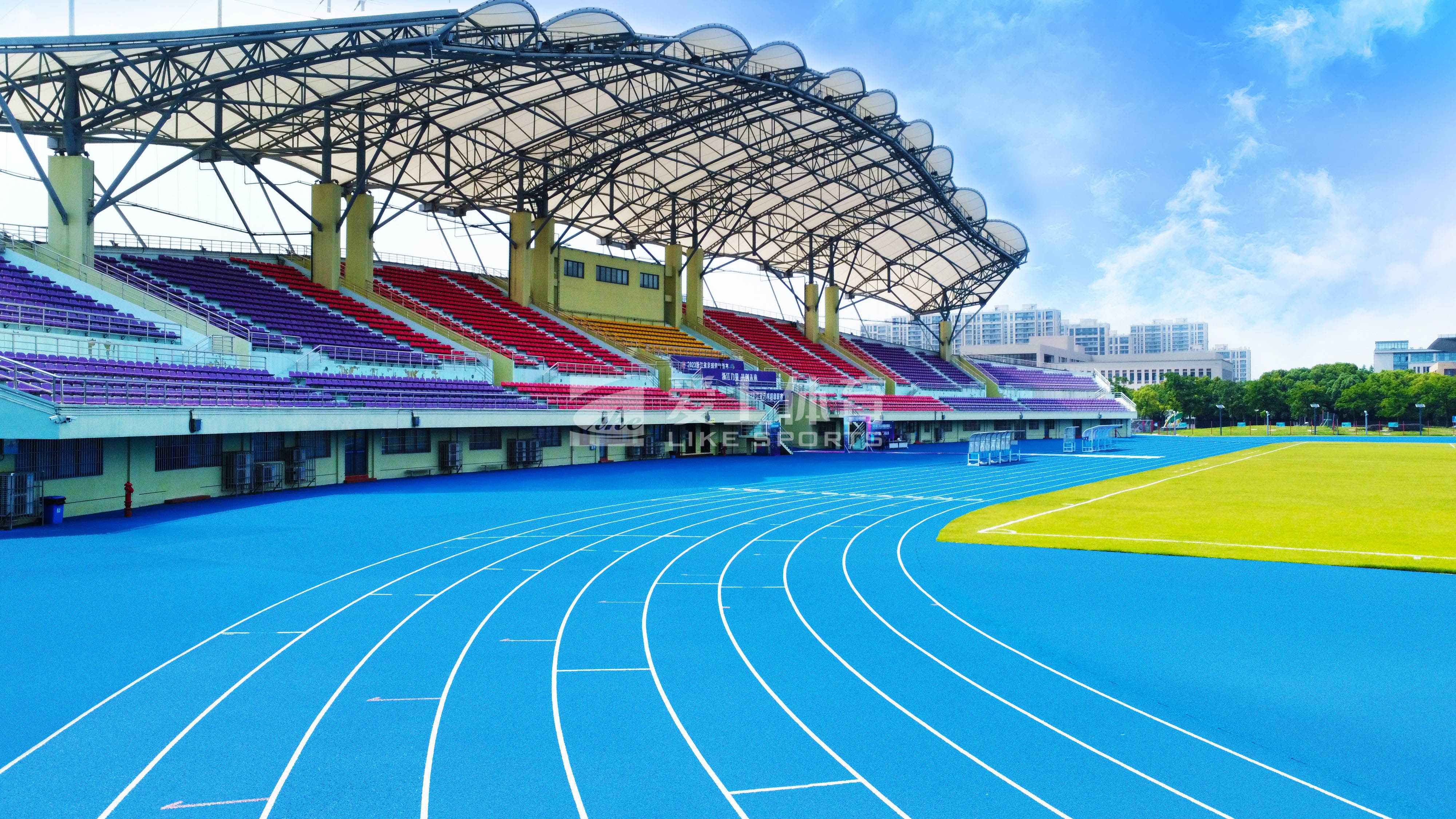 PU prefabricated running track