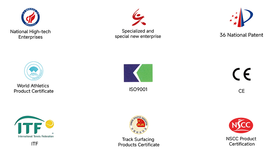 Semi-prefabricated roll Material for Running Track